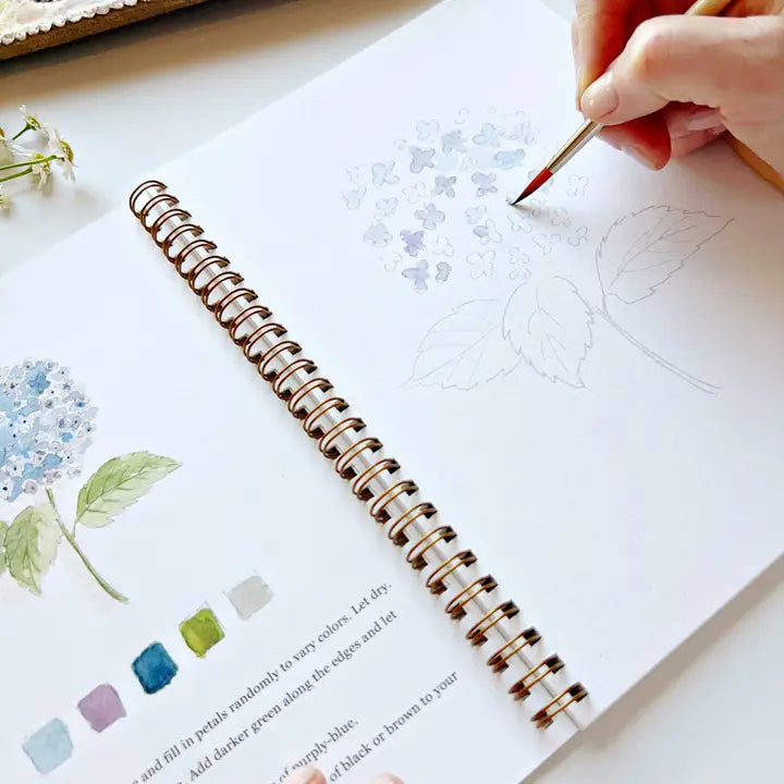 Blommor Akvarell Målarbok